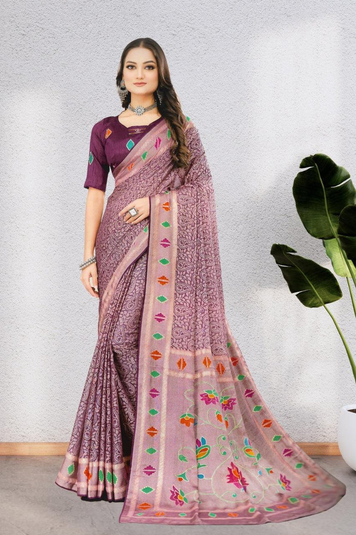 COTTON SAREE WITH BEAUTIFUL AND NECK DESIGNED BLOUSE, 8 BEAUTIFUL COLORS