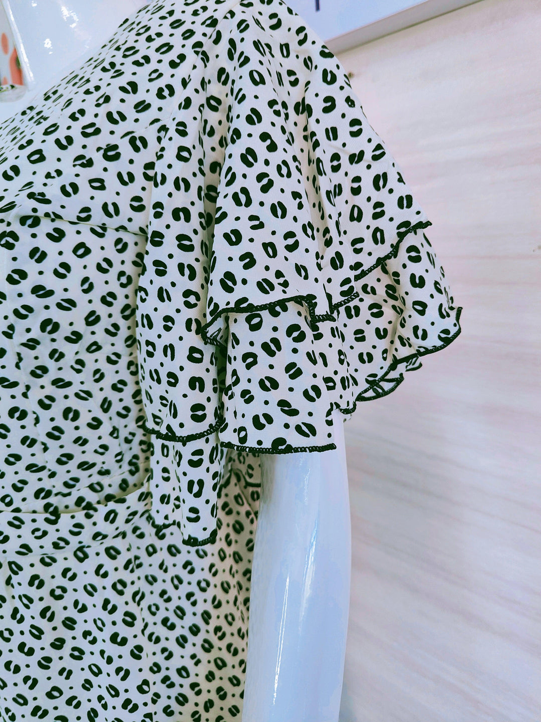 BLACK AND WHITE PRINTED IMPORTED FABRIC TUNIC DRESS FOR WOMEN  - FREE SIZE Fits M L XL 2XL