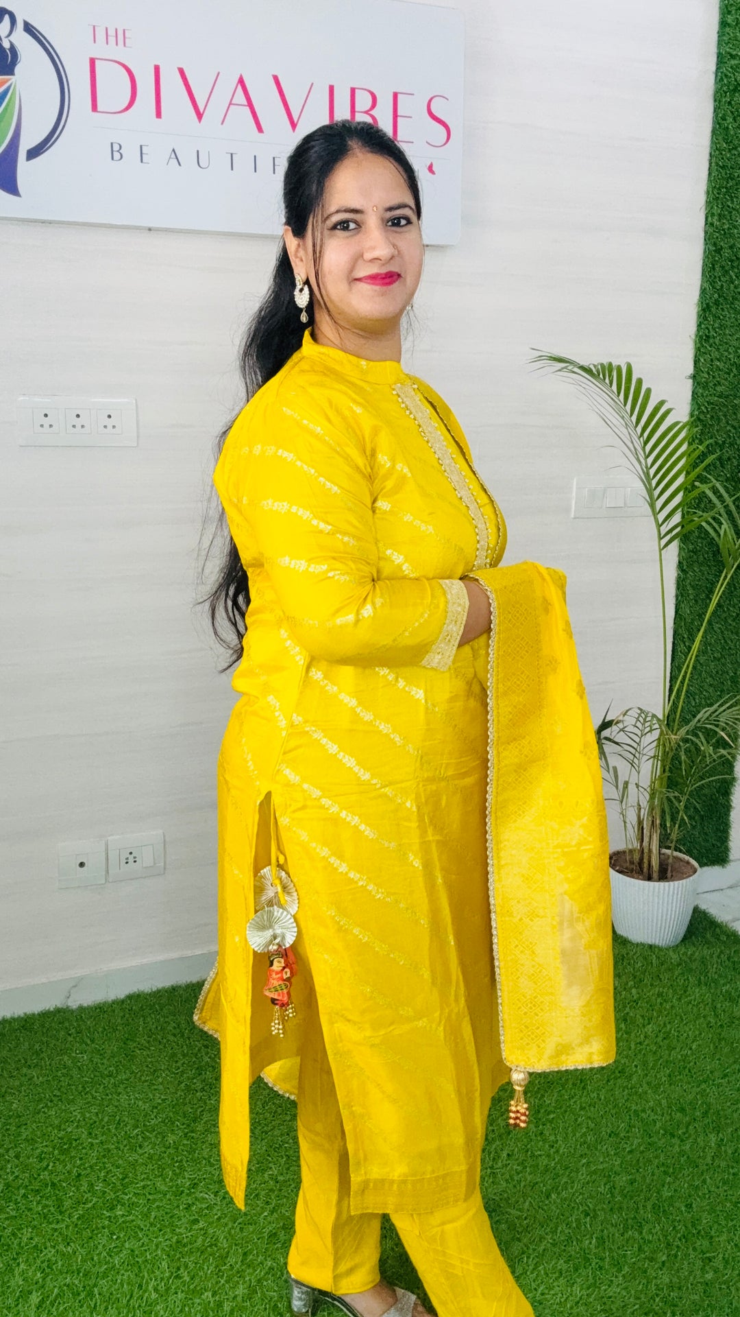 Beautiful Sunshine Mustered Yellow Silk Suit with Banarasi Dupatta - RAJA RANI LATKANS on SHIRT