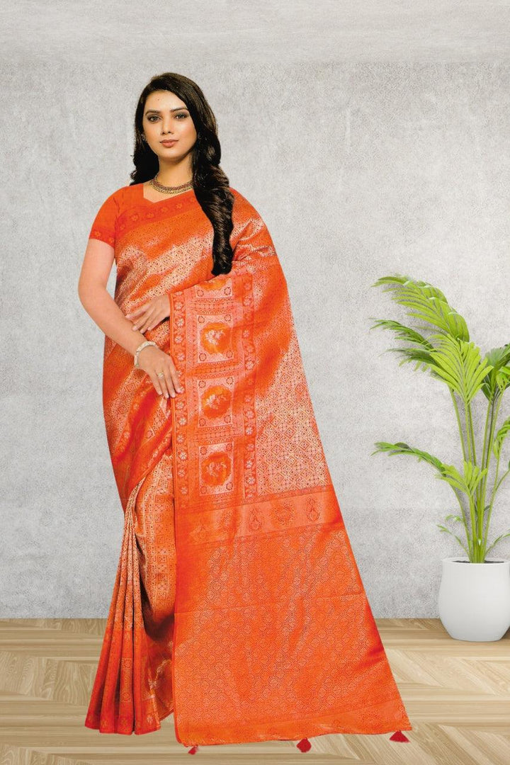 KANCHIPURAM SILK SAREE FOR FESTIVE AND PARTY OCCASIONS, 5 BEAUTIFUL COLORS