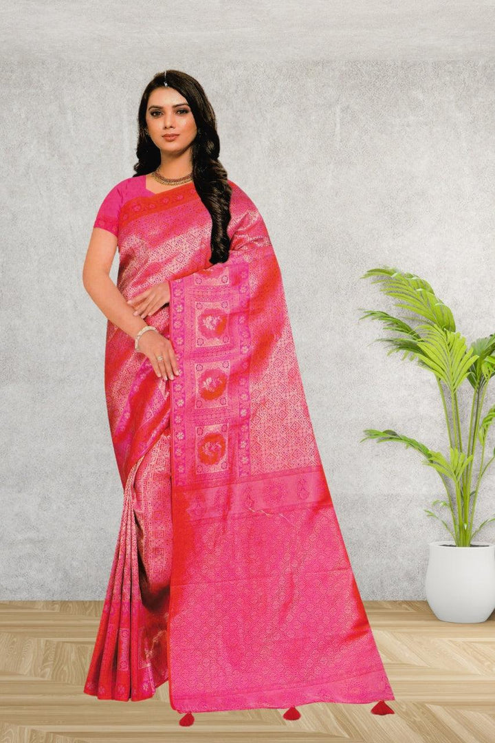 KANCHIPURAM SILK SAREE FOR FESTIVE AND PARTY OCCASIONS, 5 BEAUTIFUL COLORS