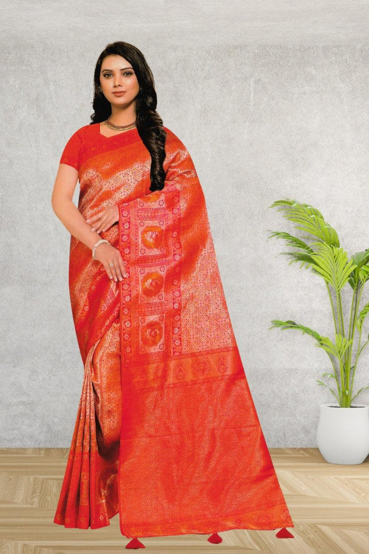 KANCHIPURAM SILK SAREE FOR FESTIVE AND PARTY OCCASIONS, 5 BEAUTIFUL COLORS